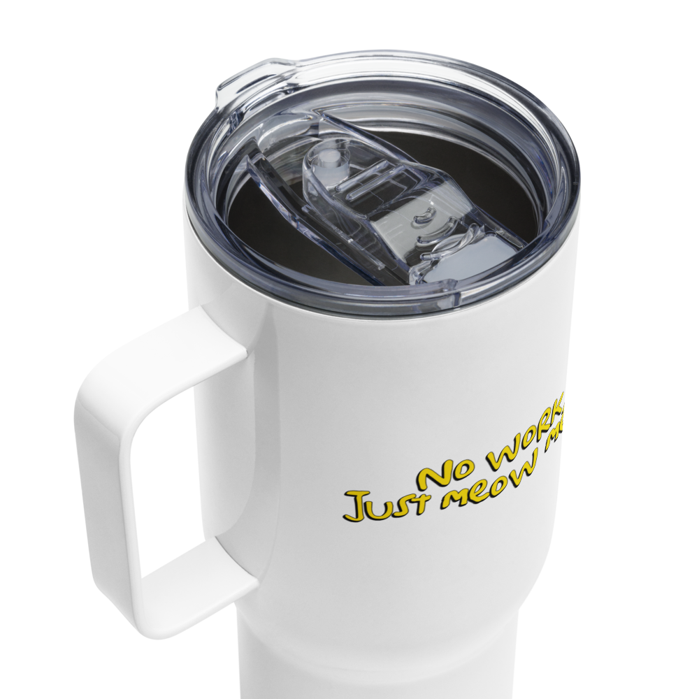 Travel mug with a handle