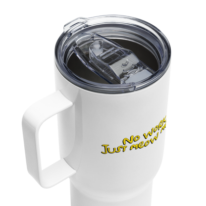 Travel mug with a handle